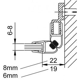 Magnetträgerprofil für Nischensituation, Art.Nr. 74.109