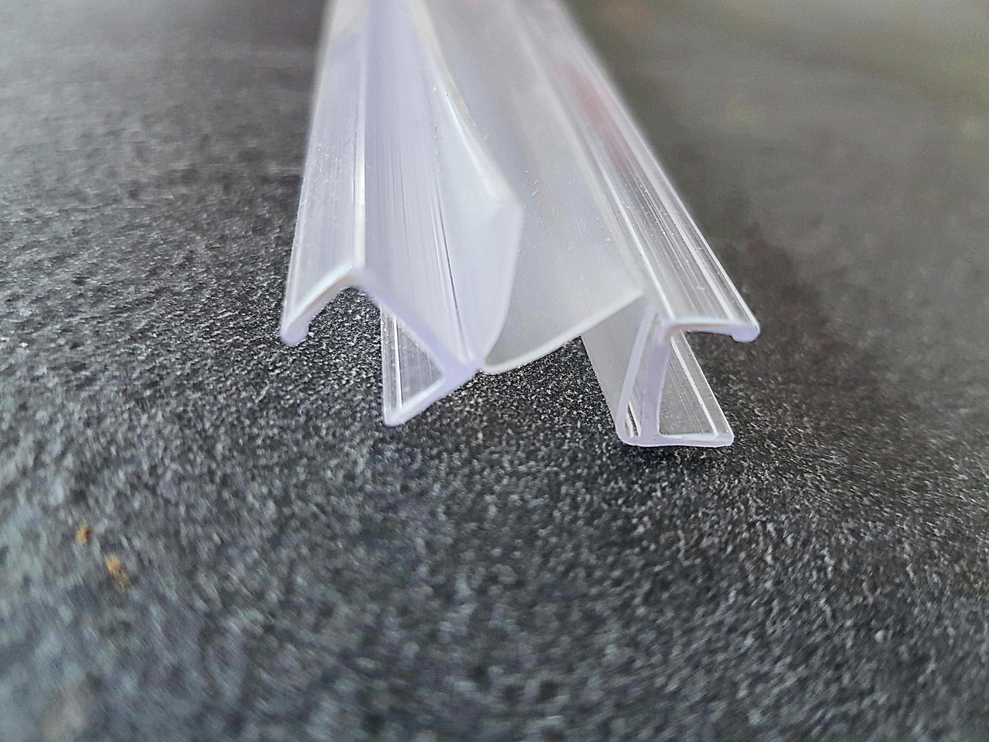 Ziehharmonika-Dichtung, für 6 oder 8 mm Glasdicke, ziehbar bis 35 mm