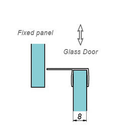 Schiebetürdichtung senkrecht mit Dichtlippe im 90°-Winkel, Art.Nr. 2902B