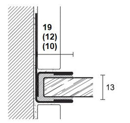Fliesen-U-Winkelprofil; Edelstahl gebürstet; Typ PP-GPS2
