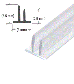 Selbstklebende, durchsichtige Vinyldichtung mit zwei Schenkeln - SDTDFT2