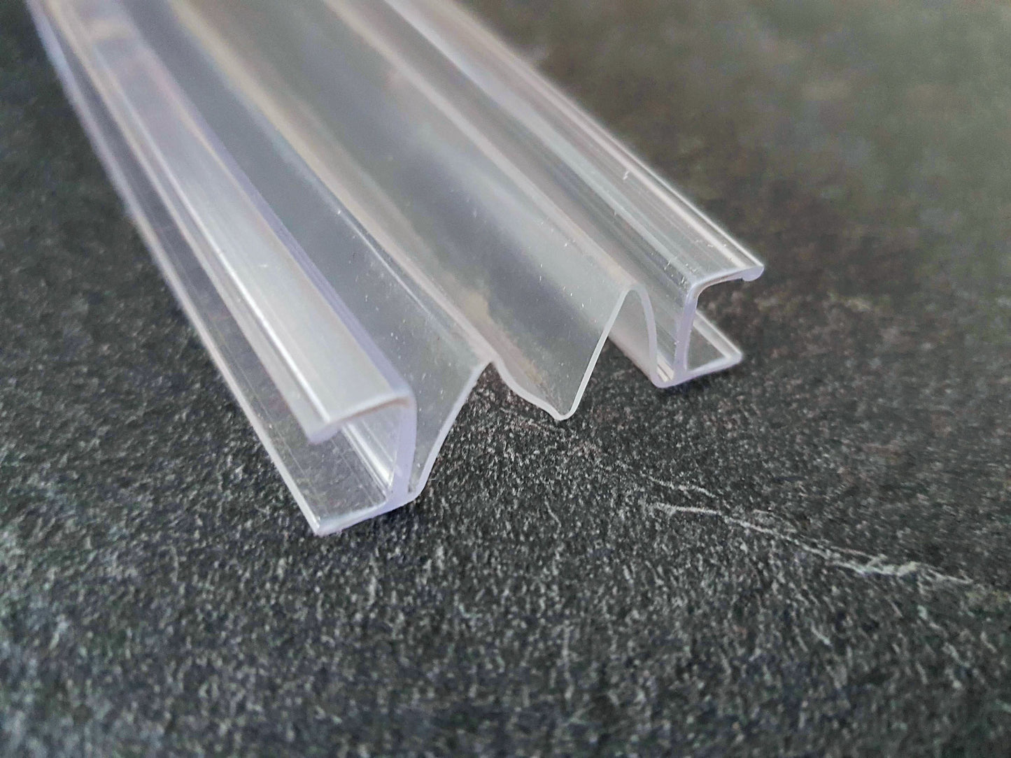 Ziehharmonika-Dichtung, für 6 oder 8 mm Glasdicke, ziehbar bis 35 mm