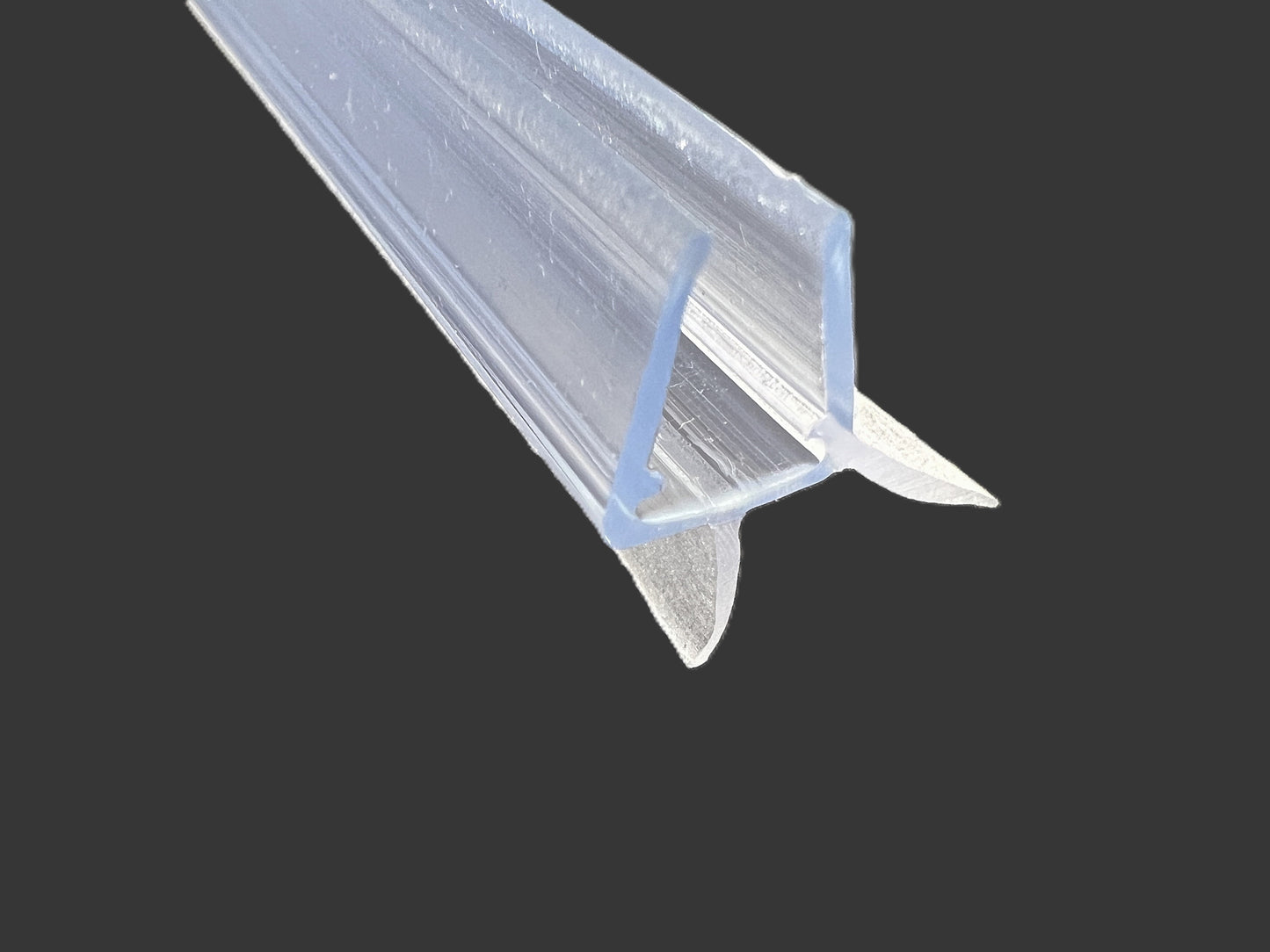 Schleiflippendichtung für Duschtür mit kurzer Schleiflippe u. Abtropfleiste, für 7-11 mm Lücken, Art.Nr. 1402