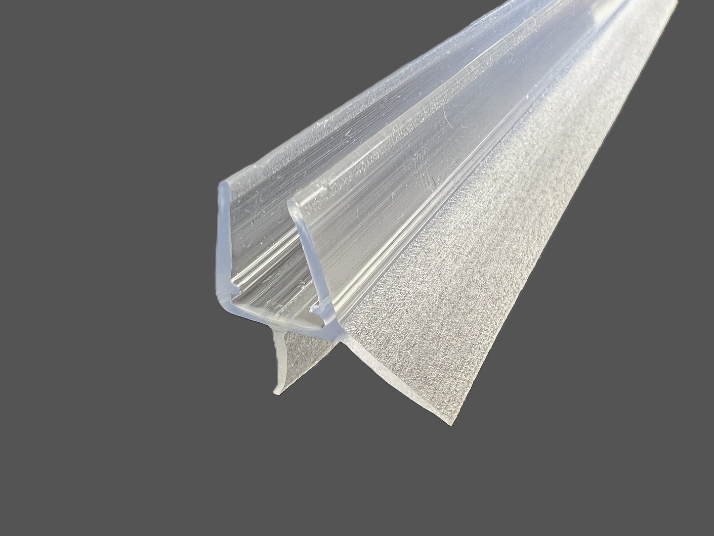 Schleiflippendichtung für Duschtür mit kurzer Schleiflippe u. Abtropfleiste, für 7-11 mm Lücken, Art.Nr. 1402