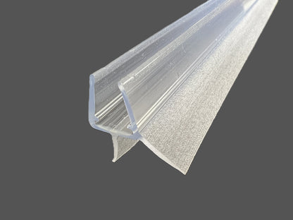 Schleiflippendichtung für Duschtür mit kurzer Schleiflippe u. Abtropfleiste, für 7-11 mm Lücken, Art.Nr. 1402