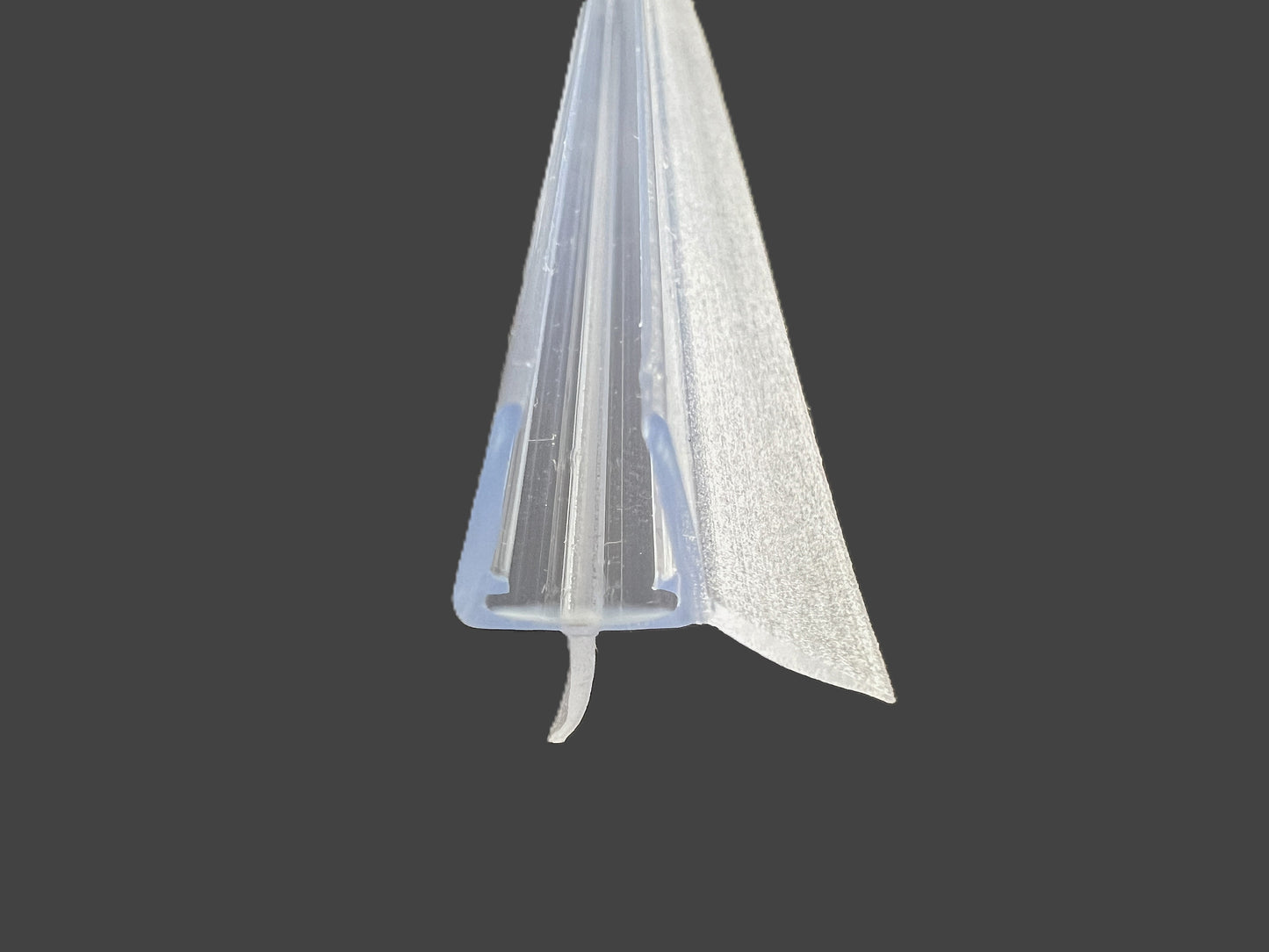 Schleiflippendichtung für Duschtür mit kurzer Schleiflippe u. Abtropfleiste, für 7-11 mm Lücken, Art.Nr. 1402