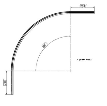 gebogene Dusch-Türdichtung  mit verstärkter Dichtlippe, für Lücken von 15 - 17 mm, Art.Nr. 5101.550