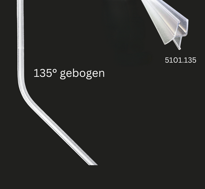 gebogene Dusch-Türdichtung 135° für Fünfeckduschen, Art.Nr. 5101.135