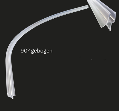 gebogene Dusch-Türdichtung  mit verstärkter Dichtlippe, für Lücken von 15 - 17 mm, Art.Nr. 5101.550