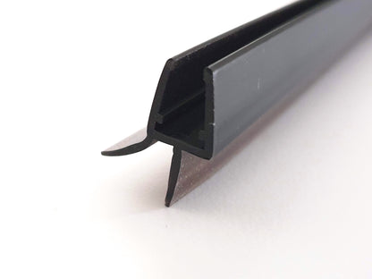 schwarze Dusch-Türdichtung mit Lippe nach unten,  Art.Nr. 5102-B