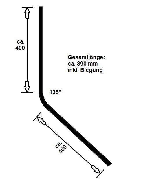 gebogene Dusch-Türdichtung 135° für Fünfeckduschen, Art.Nr. 5101.135