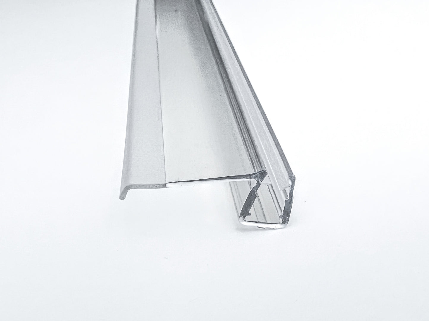 Duschtürdichtung mit ca. 25 mm "Dächlein" als Abtropfleiste, für Lücken von 2 - 5 mm, Art.Nr. 5329