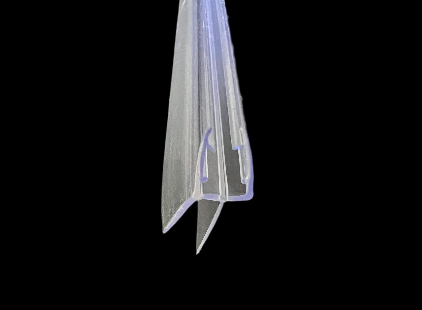Schleiflippendichtung für Duschtür mit Wasserabweiser u. Schleiflippe unten, für 5 mm Glas, Dichtung Art.Nr. 2164