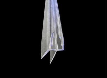 Schleiflippendichtung für Duschtür mit Wasserabweiser u. Schleiflippe unten, für 5 mm Glas, Dichtung Art.Nr. 2164