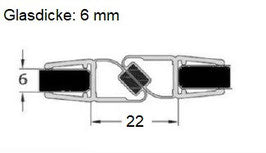schwarze Tür-Magnetdichtung 180°, Art.Nr. 6072-B (6082-B)