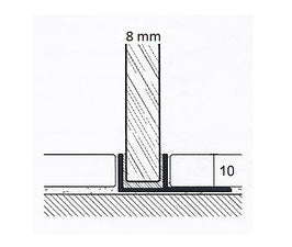 Fliesen-U-Winkelprofil, Aluminium silber matt; Typ PP-TGU12/14