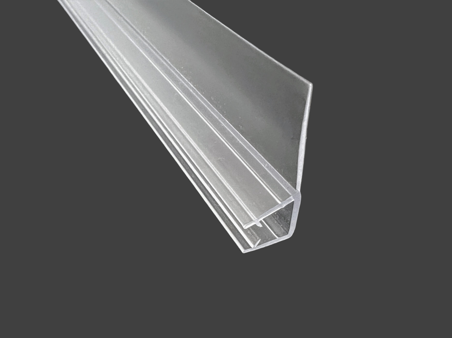 Duschtürdichtung für überlappende Türen, mit Dichtlippe im 90°-Winkel, für Lücken von 15 - 27 mm, Art.Nr. 004