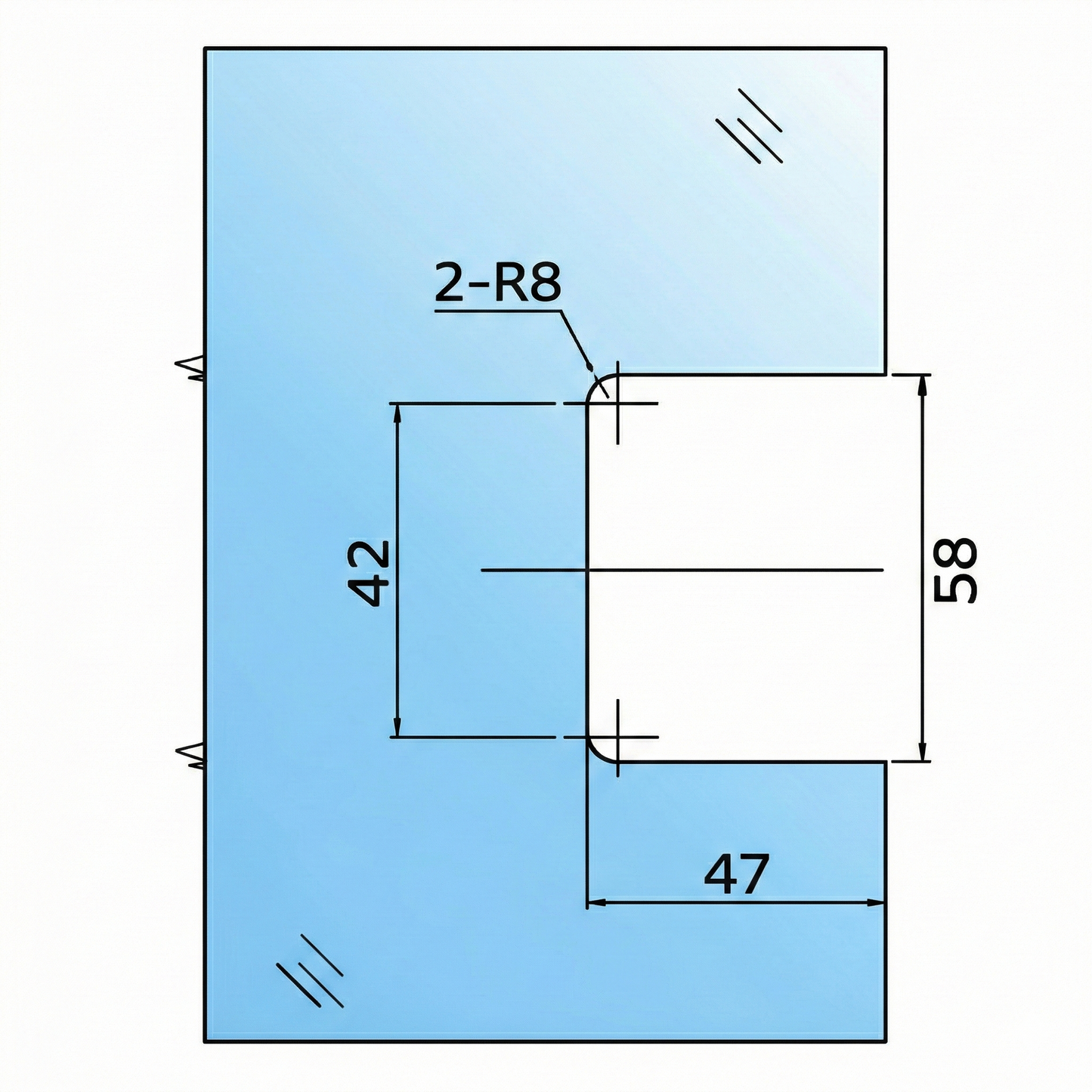Bellagio Pendeltürband, 90° Glas-Wand, Anschraubplatte einseitig, inkl. Abdeckplatten, BEL344