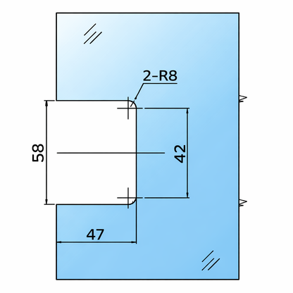 Bellagio Pendeltürband, 90° Glas-Wand, Anschraubplatte einseitig, inkl. Abdeckplatten, BEL344