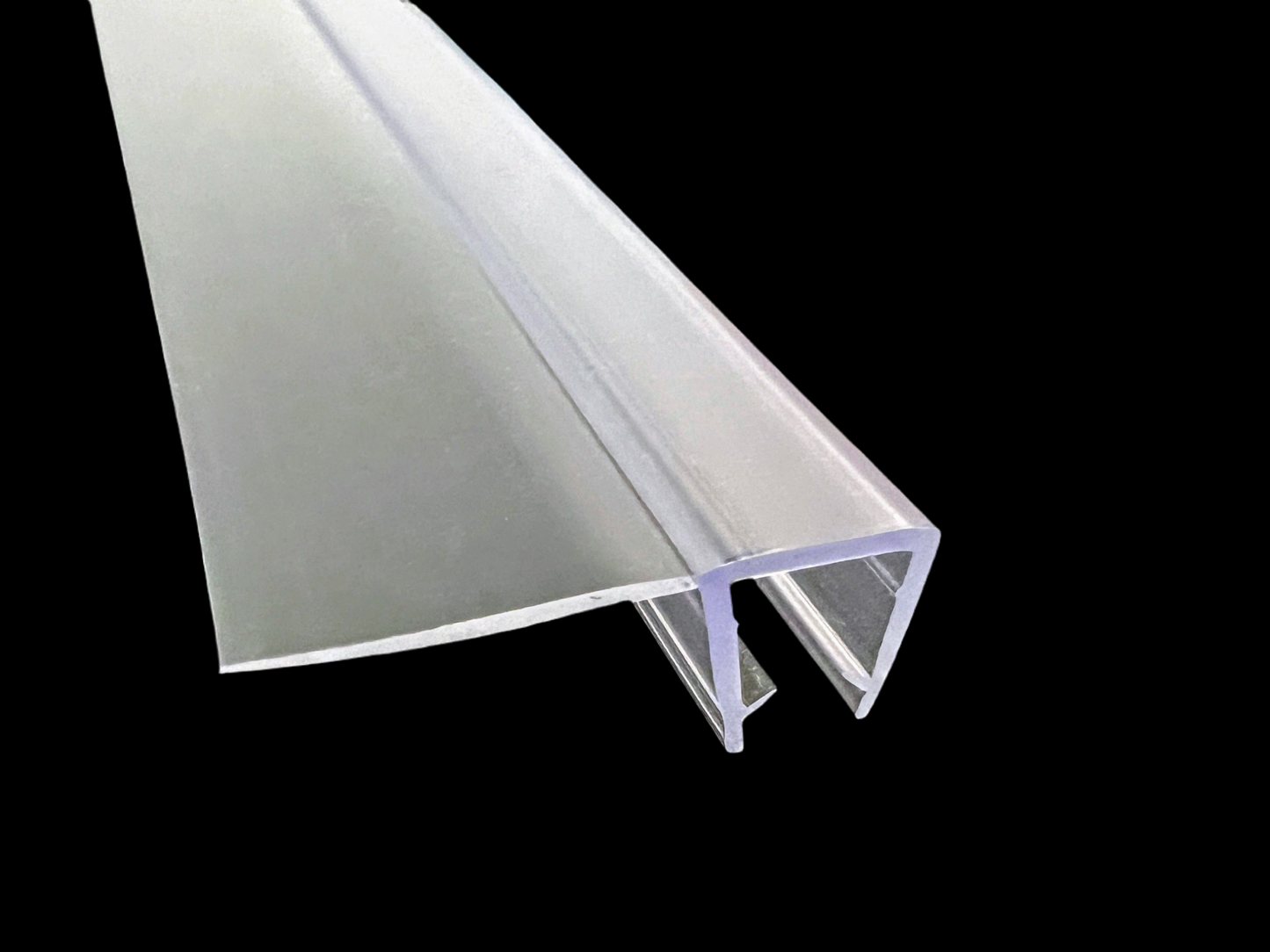 Duschtürdichtung für überlappende Türen, mit Dichtlippe im 90°-Winkel, für Lücken von 15 - 27 mm, Art.Nr. 004