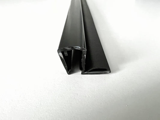 schwarze Tür-Anschlagdichtung Glas-Glas 90°, Art.Nr. 5050-B