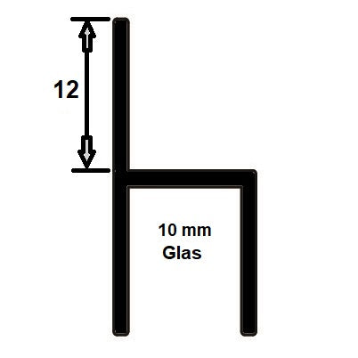 Wintergarten Fugendichtung Glas-Glas 180°, mit hartem Steg aus Polycarbonat, hochtransparent (glasklar), Art.Nr. S003A2