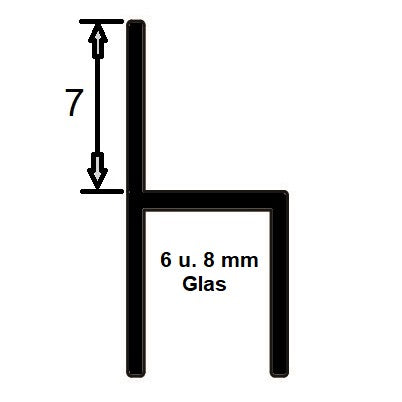 Wintergarten Fugendichtung Glas-Glas 180°, mit hartem Steg aus Polycarbonat, hochtransparent (glasklar), Art.Nr. S003A2