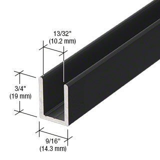 Alu-U-Wandprofil zur innenseitigen Silikonverklebung, Art.Nr. SDCD38/12