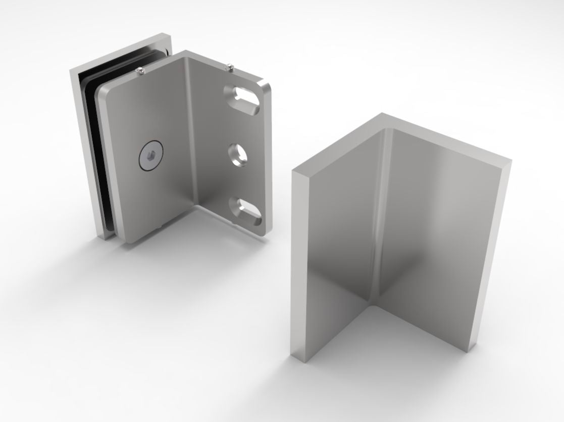 Bellagio Winkelverbinder Glas-Wand 90°, BEL90S