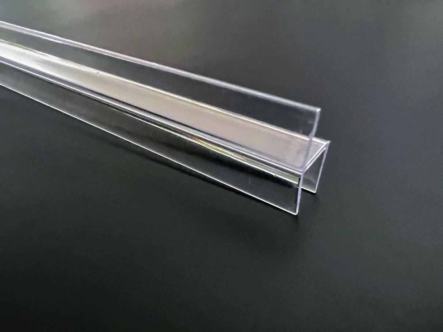 Wintergarten Fugendichtung Glas-Glas 180°, mit hartem Steg aus Polycarbonat, hochtransparent (glasklar), Art.Nr. S003A2
