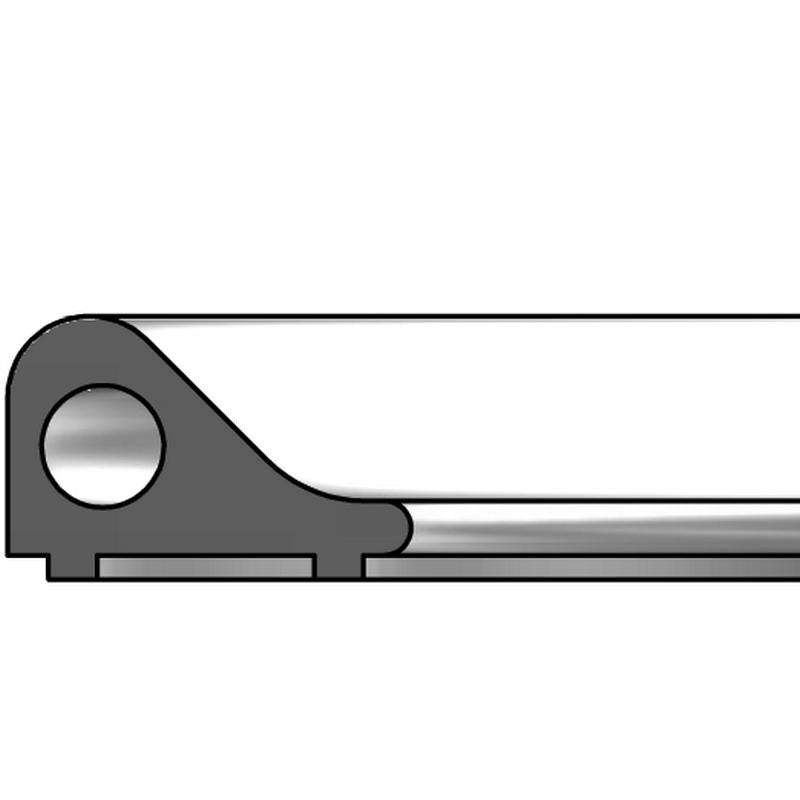Schwallprofil aus Alu gebogen, 15 x 8 mm; Art.Nr. 8881/8882