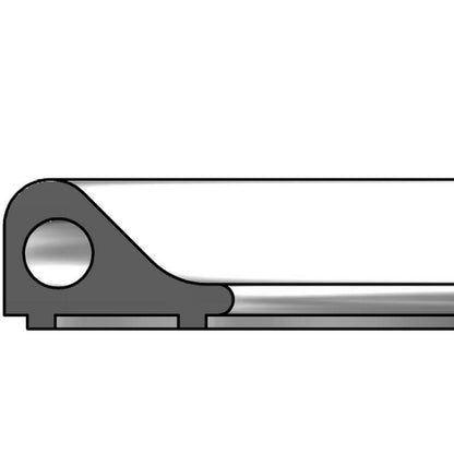Schwallprofil aus Alu gebogen, 15 x 8 mm; Art.Nr. 8881/8882