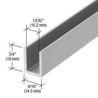 Alu-U-Wandprofil zur innenseitigen Silikonverklebung, Art.Nr. SDCD38/12
