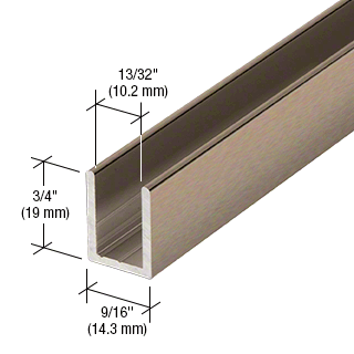 Alu-U-Wandprofil zur innenseitigen Silikonverklebung, Art.Nr. SDCD38/12