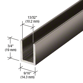 Alu-U-Wandprofil zur innenseitigen Silikonverklebung, Art.Nr. SDCD38/12