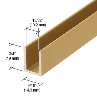 Alu-U-Wandprofil zur innenseitigen Silikonverklebung, Art.Nr. SDCD38/12